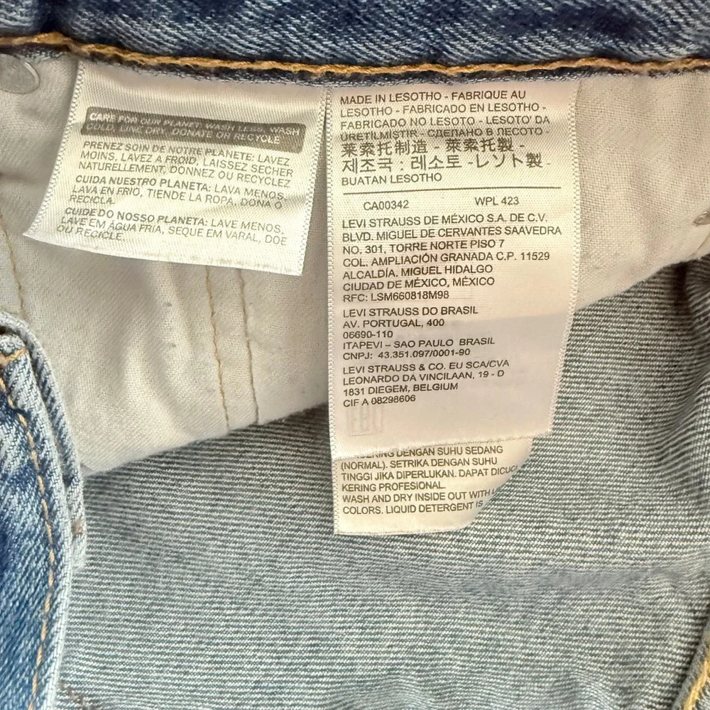Levis‎ 505 Regular Fit Straight Leg Jeans Mens 40x32 Medium Wash Blue Denim
